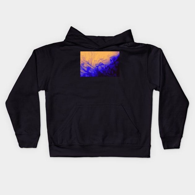 BLUE NEON FROST Kids Hoodie by neilstuartcoffey